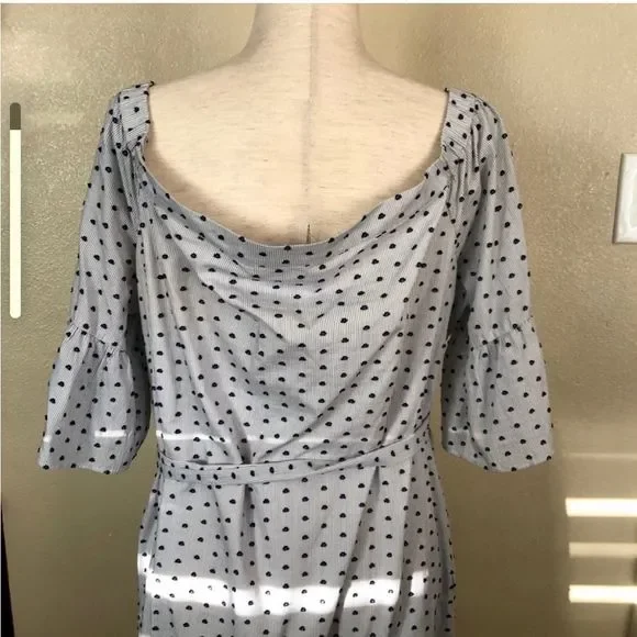 BananaRepublic off the shoulder polkadot dress, size medium  - Picture 9 of 10